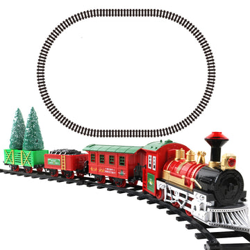 TD® Voiture de chemin de fer électrique Voiture de jouet pour enfants Cadeau de train de Noël Garçons et filles avec des jouets lége